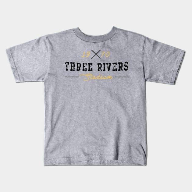 Three Rivers Stadium Kids T-Shirt by HomePlateCreative